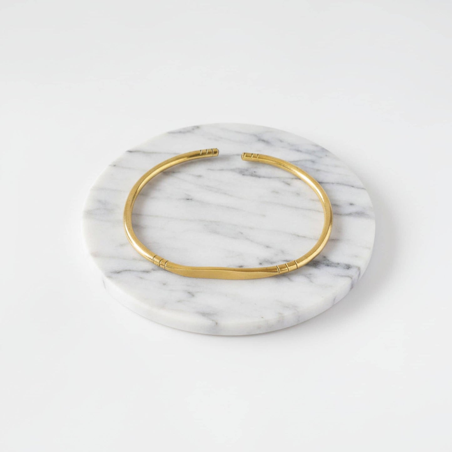 C-Shaped Brass Cuff Bracelet | Dhahabu