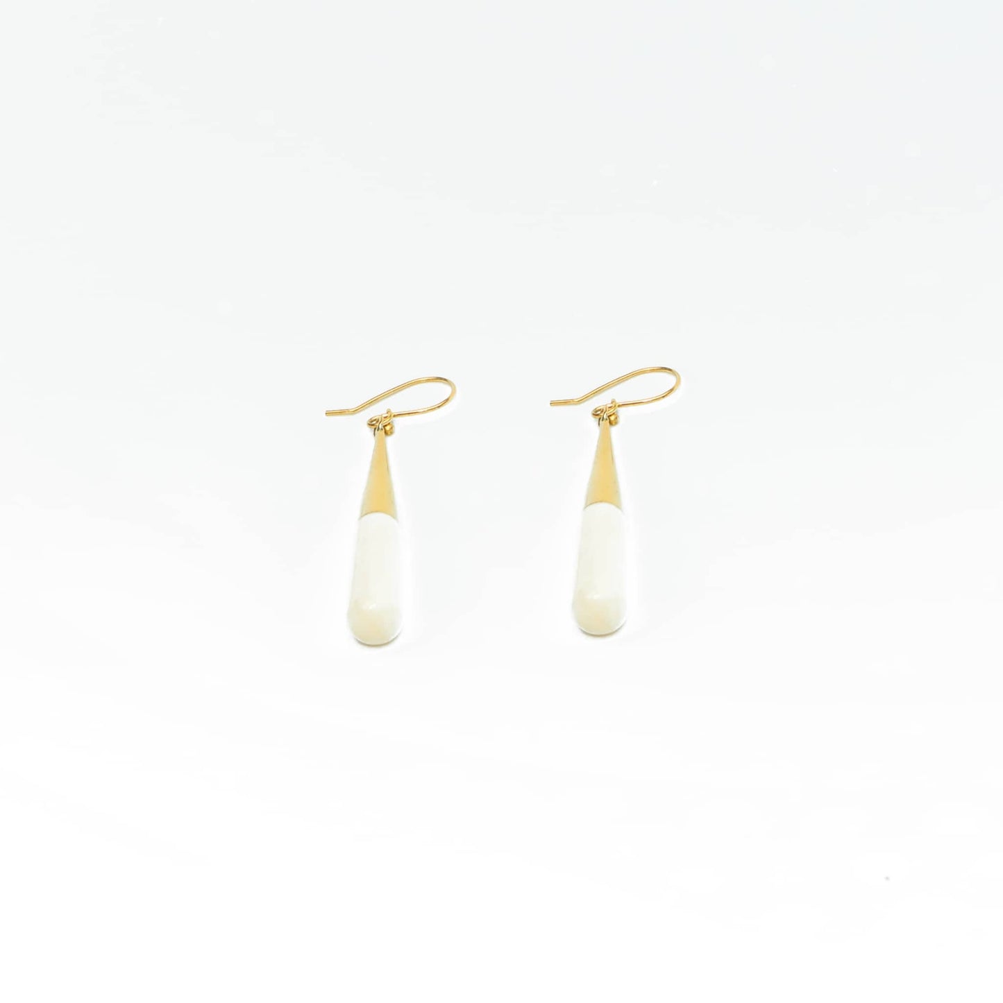 Brass & Horn Teardrop Dangle Earrings | Guru