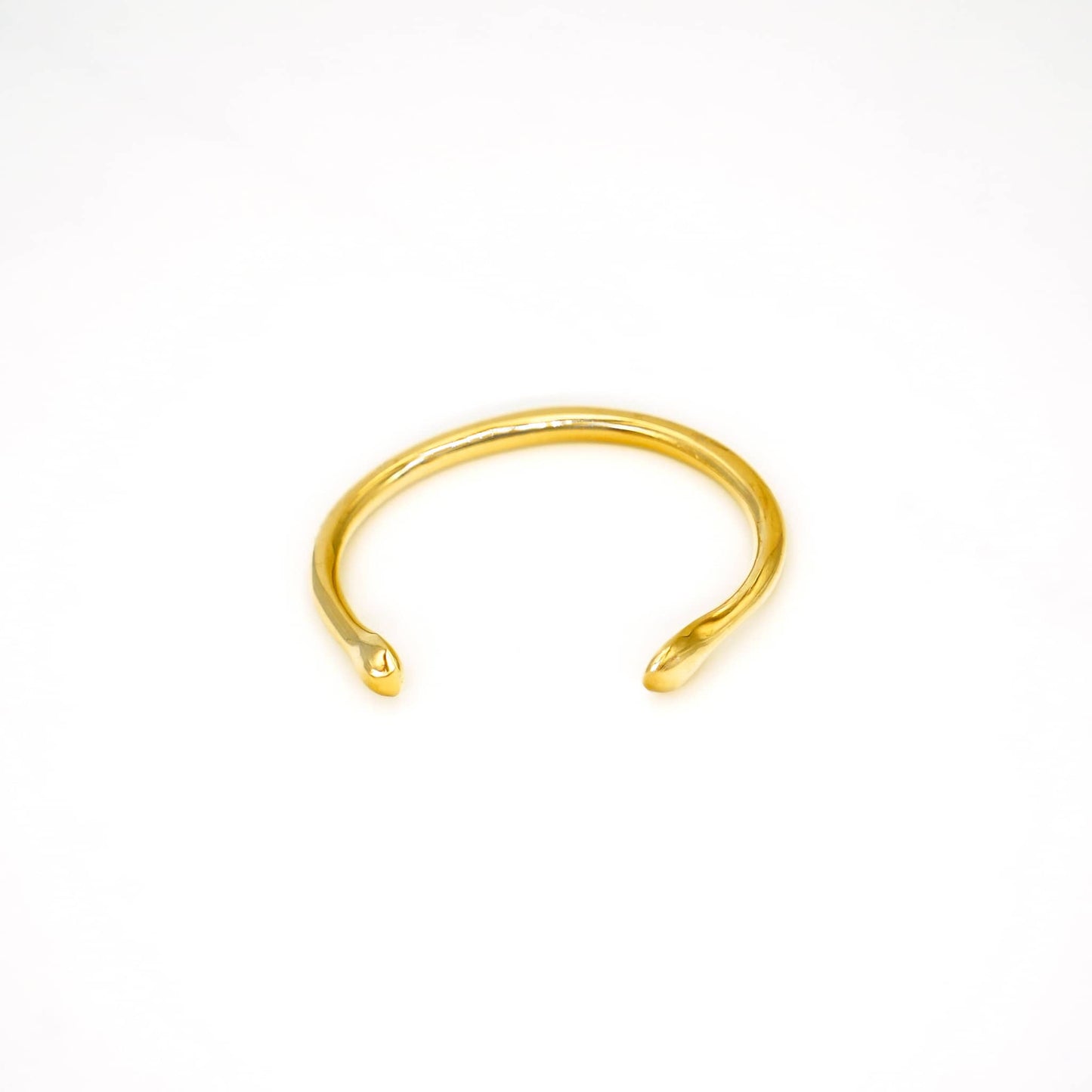 Smooth Open Brass Cuff Bracelet | Linda