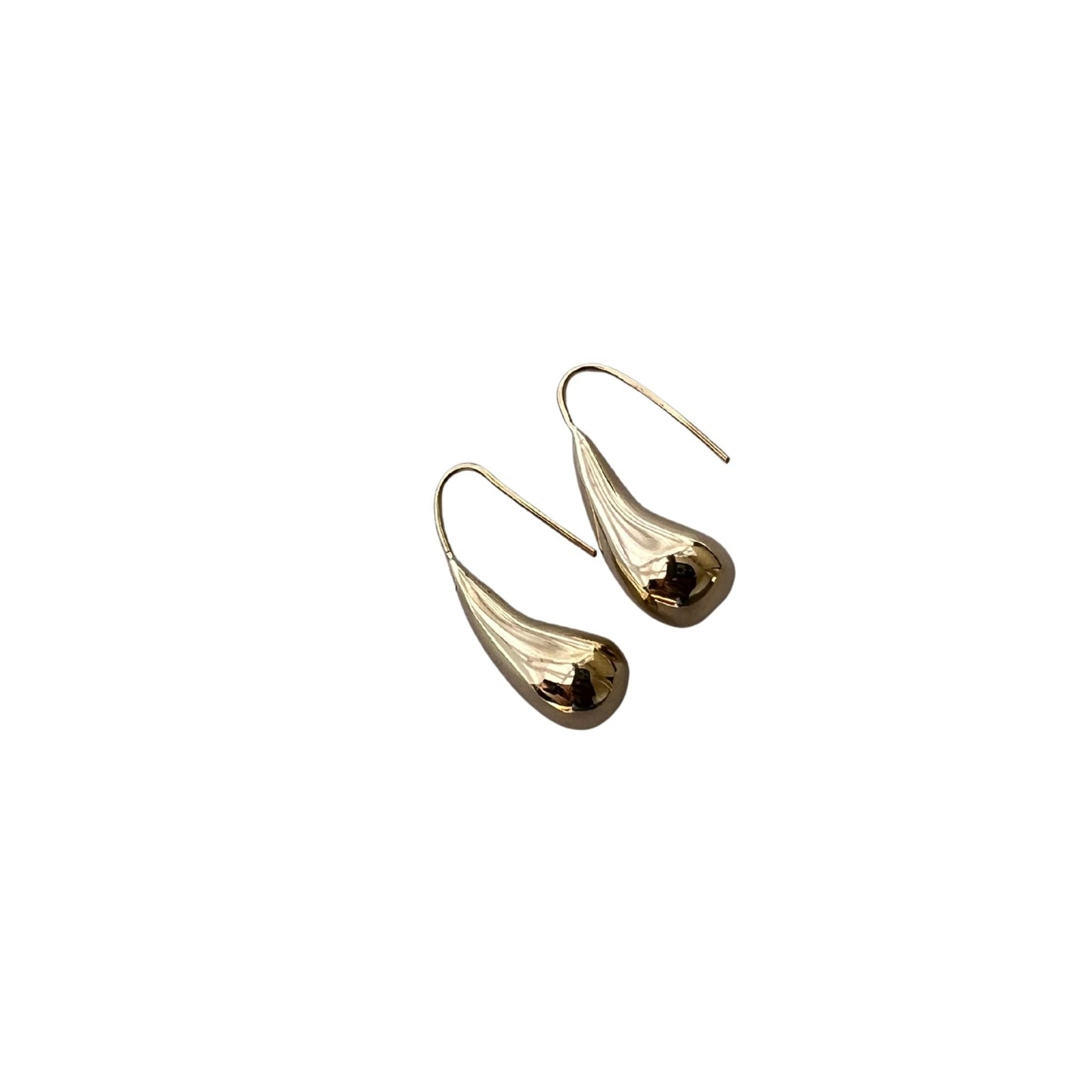 Solid Brass Teardrop Drop Earrings | Sana