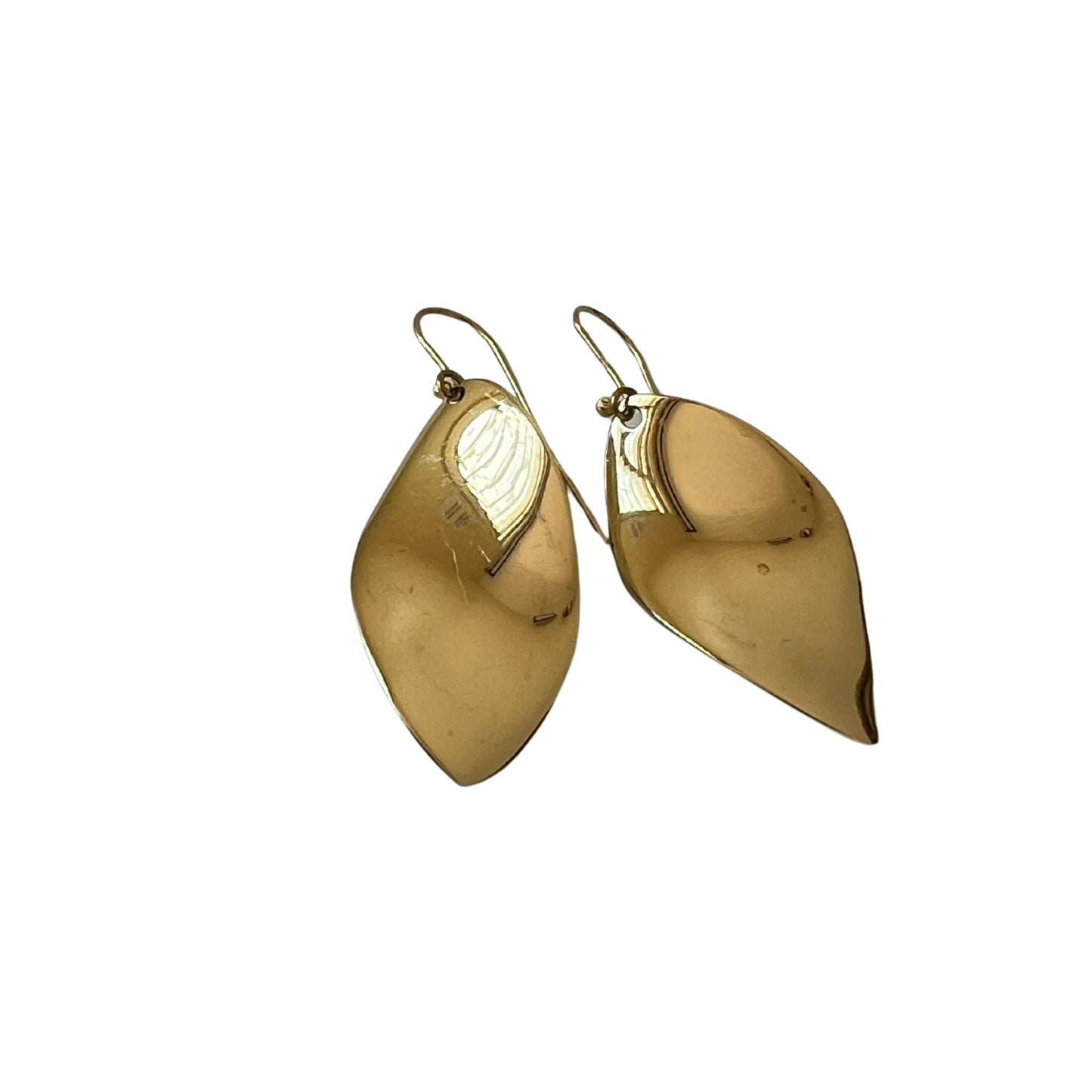 Smooth Brass Leverback Drop Earrings | Zizi