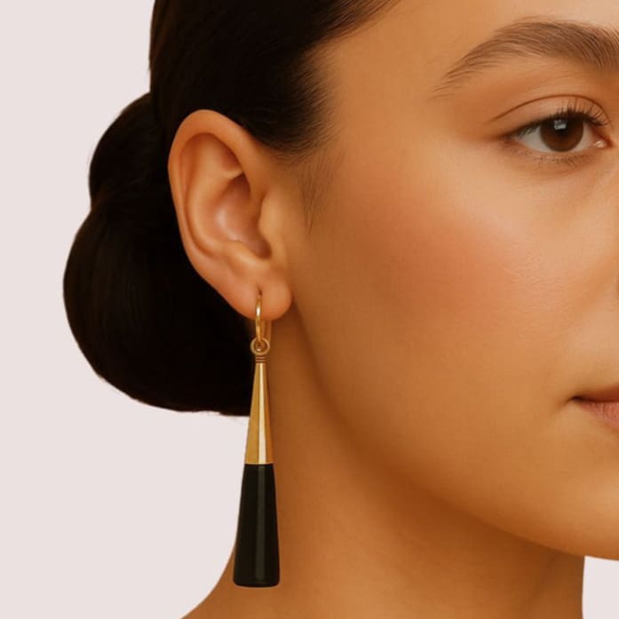 Brass & Horn Drop Hook Earrings | Lulu