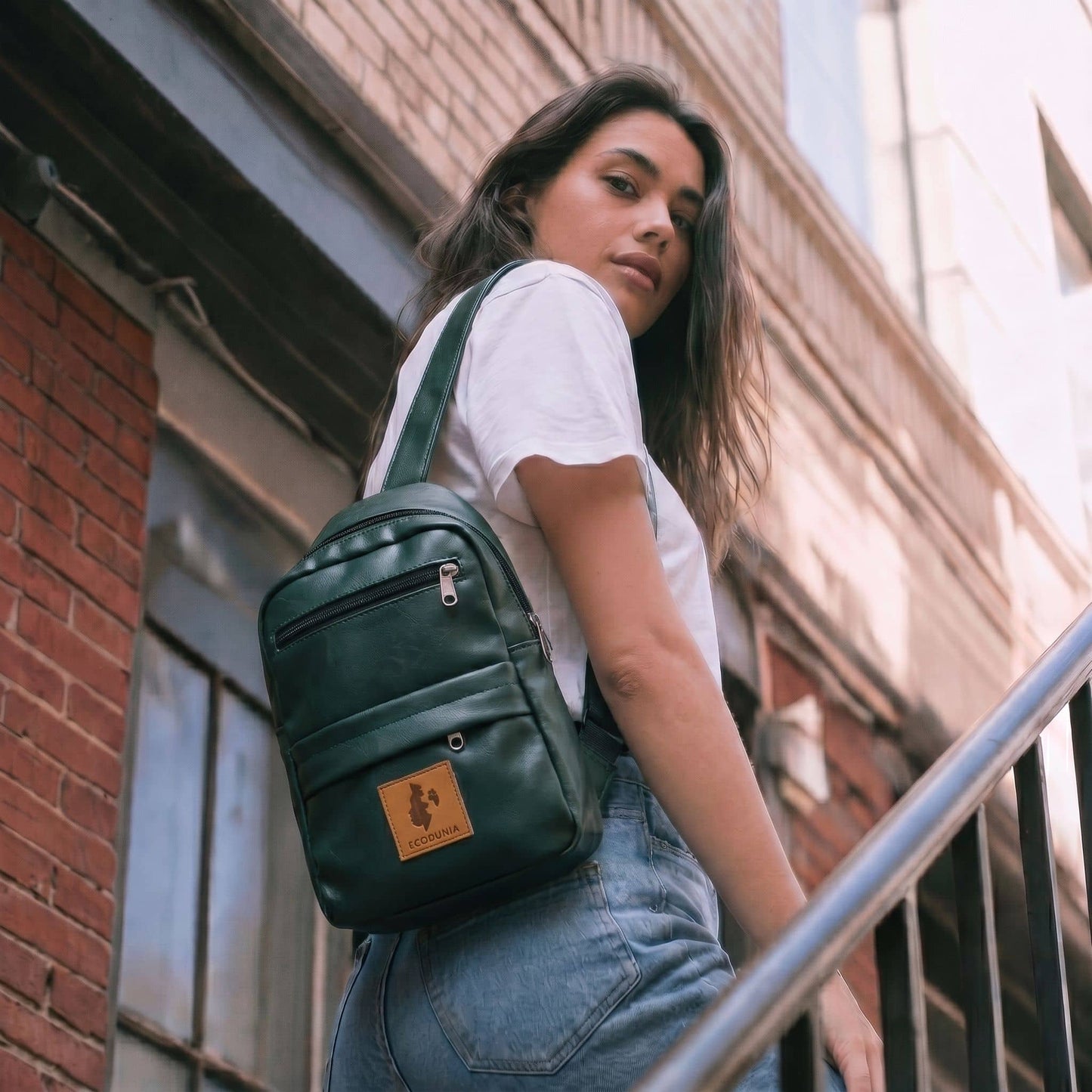 Large Vegan Leather Crossbody Sling Bag | Umoja