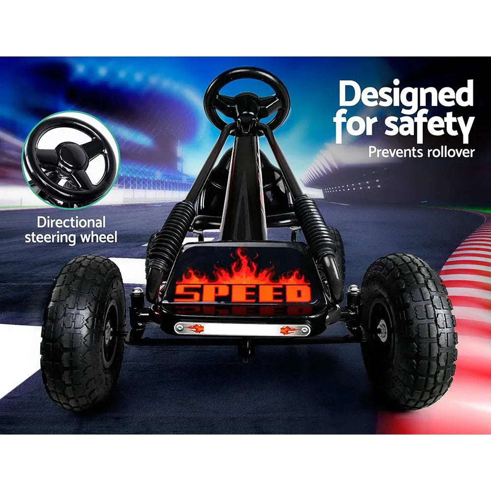 Rigo Kids Pedal Go Kart Car Ride On Toys Racing Bike Rubber Tyre