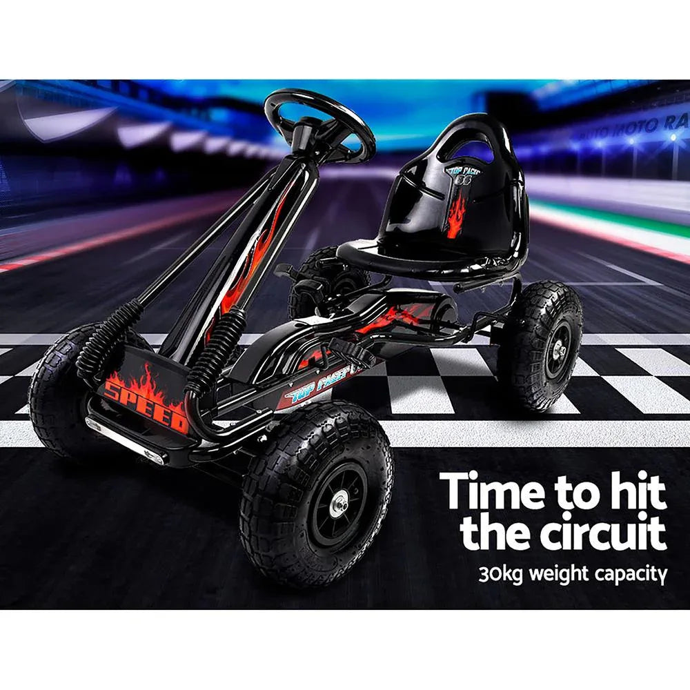 Rigo Kids Pedal Go Kart Car Ride On Toys Racing Bike Rubber Tyre