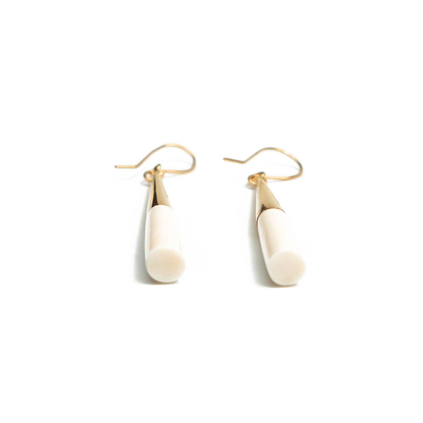 Brass & Horn Drop Hook Earrings | Lulu