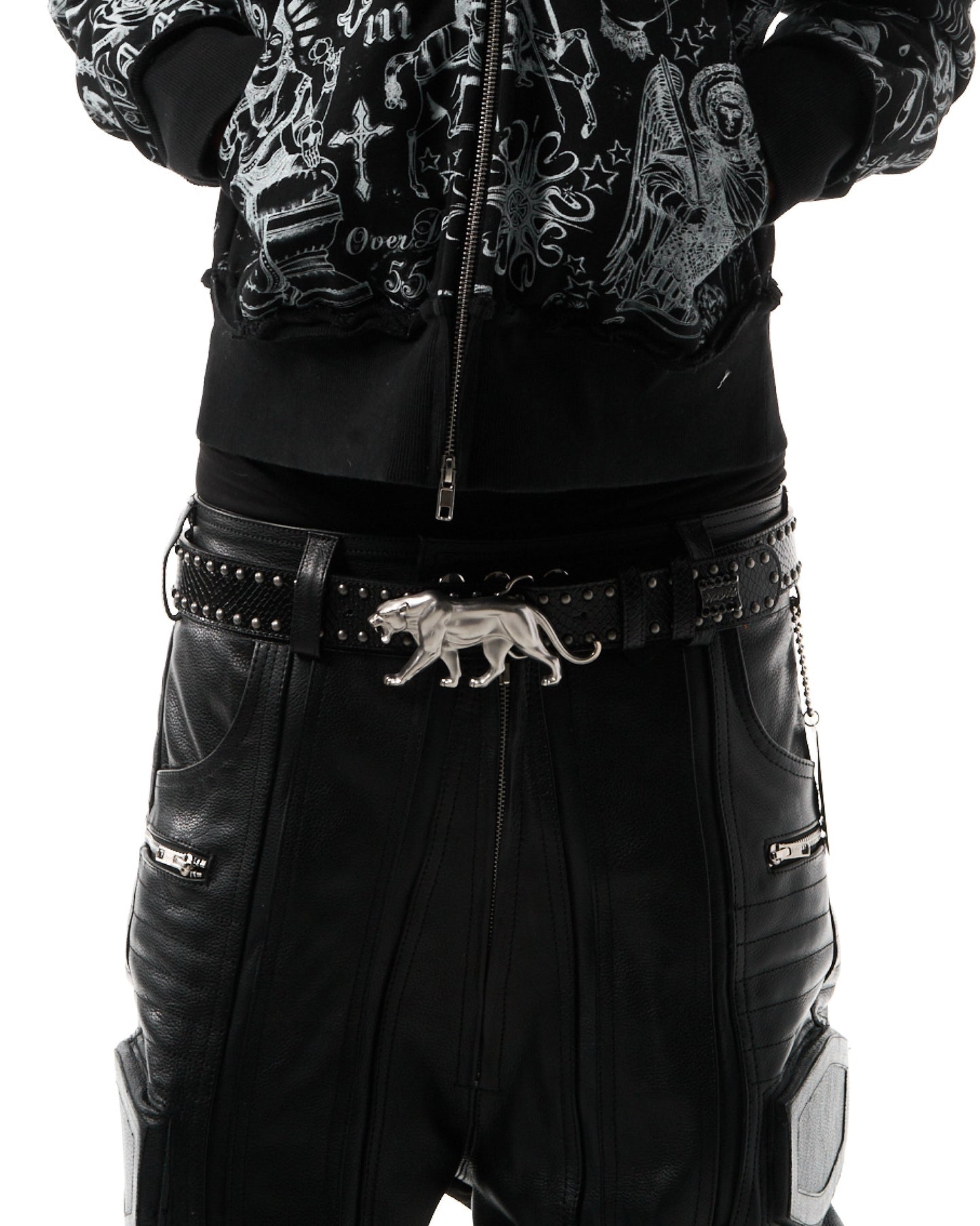 "PANTHER" BELT - OBSIDIAN SNAKESKIN