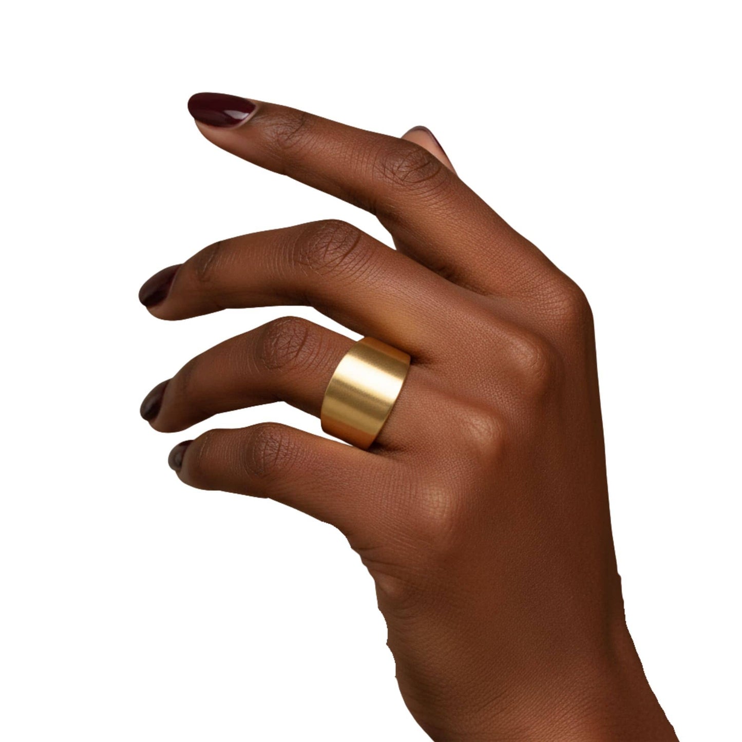 Wide Band Brass Cuff Ring for Men & Women | Penda