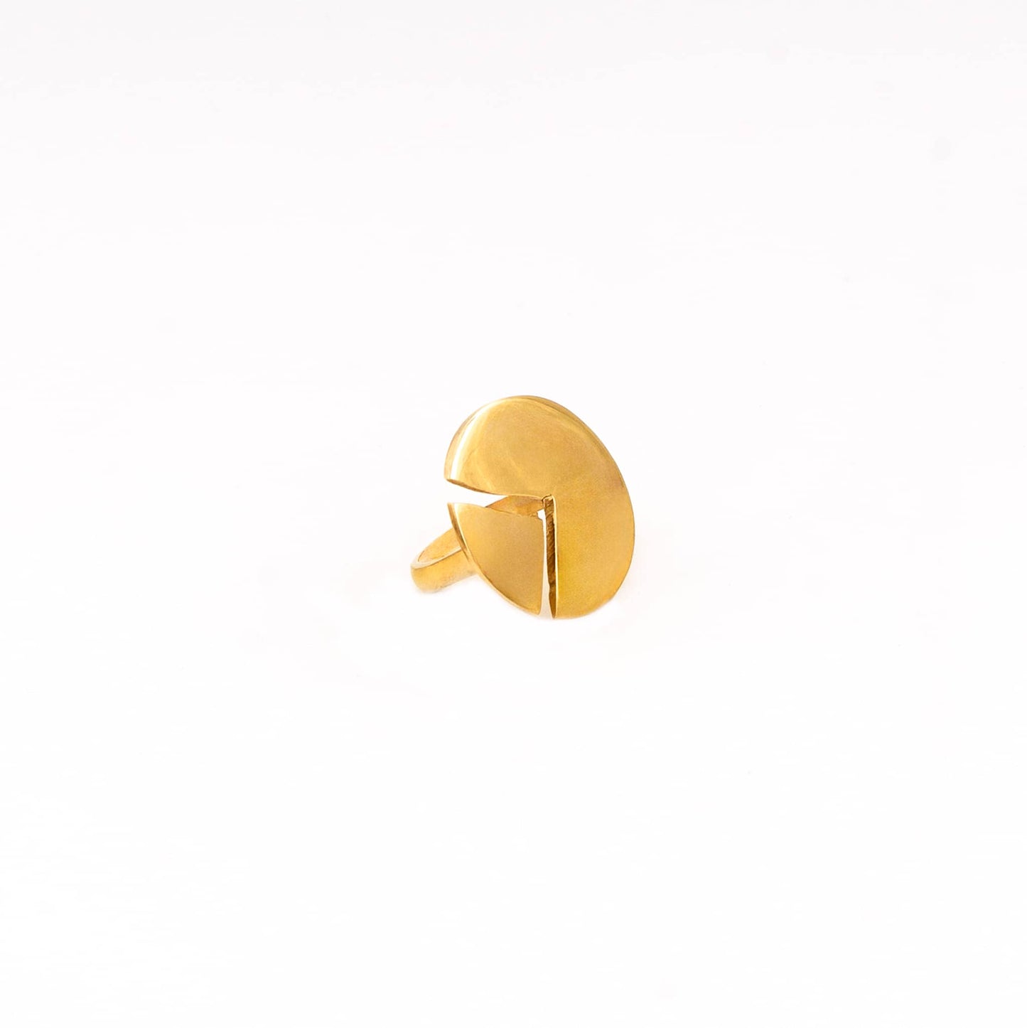 Quarter Moon Abstract Ring | Robo