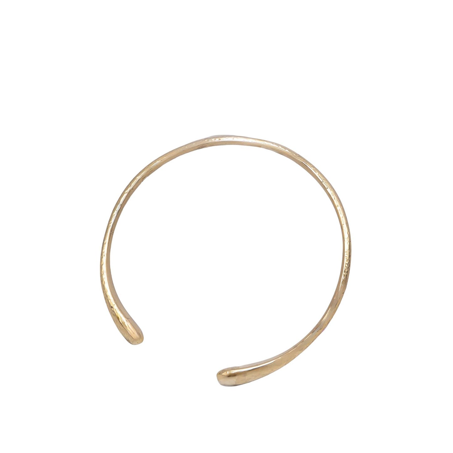 Hammered Brass Cuff Choker Teardrop Ends for Women | Sana