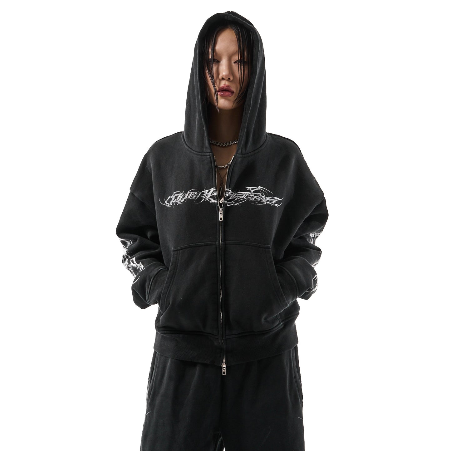 "TRIBAMETAL" ZIP UP