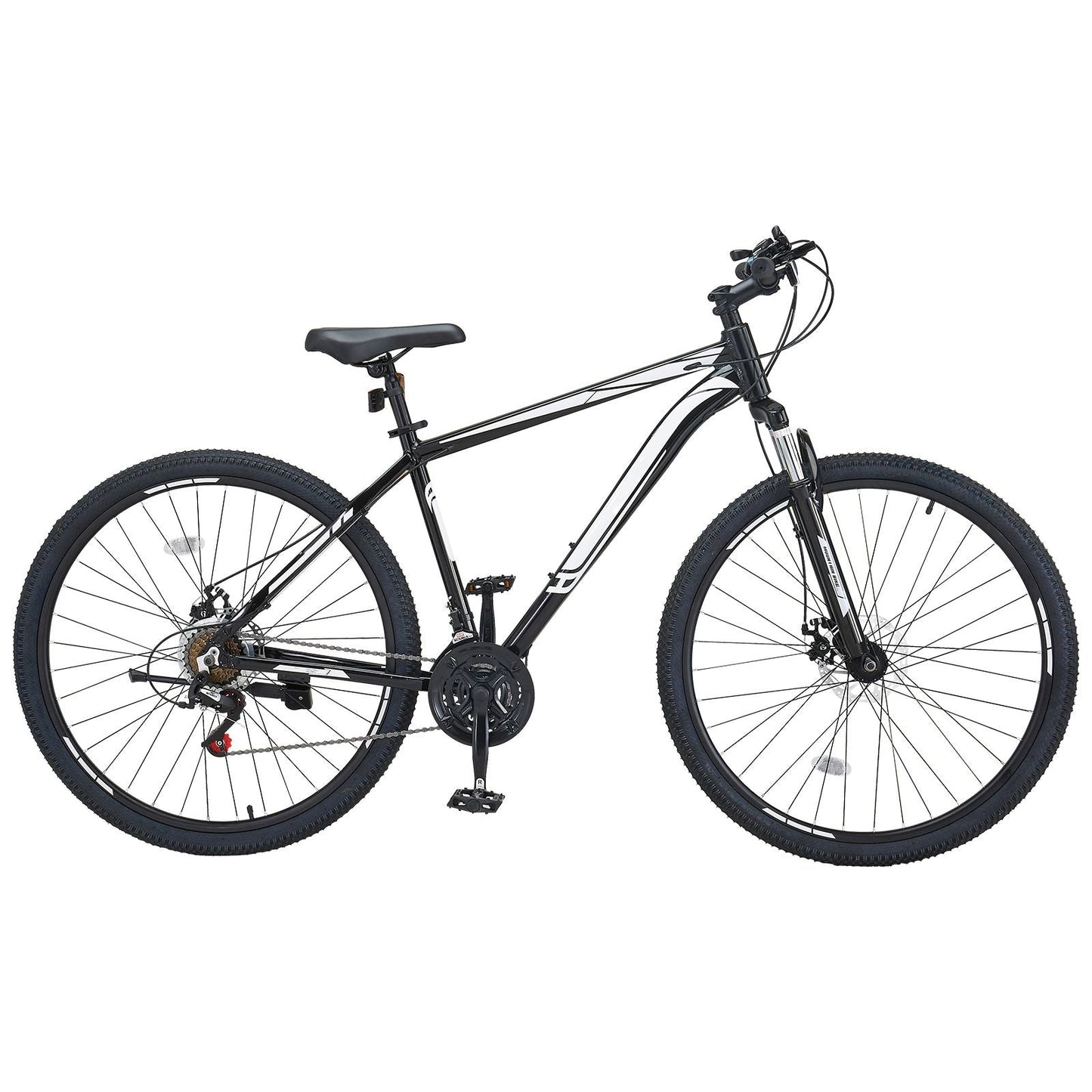 Mountain Bike, 29 inch MTB Bicycle with Front Suspension, 21 Speeds SHIMANO Twist Shifting, Comfort Saddle, Dual Disc Brakes, Aluminum Alloy Frame, Adult Sport Cycling Bicycle Trail Snow