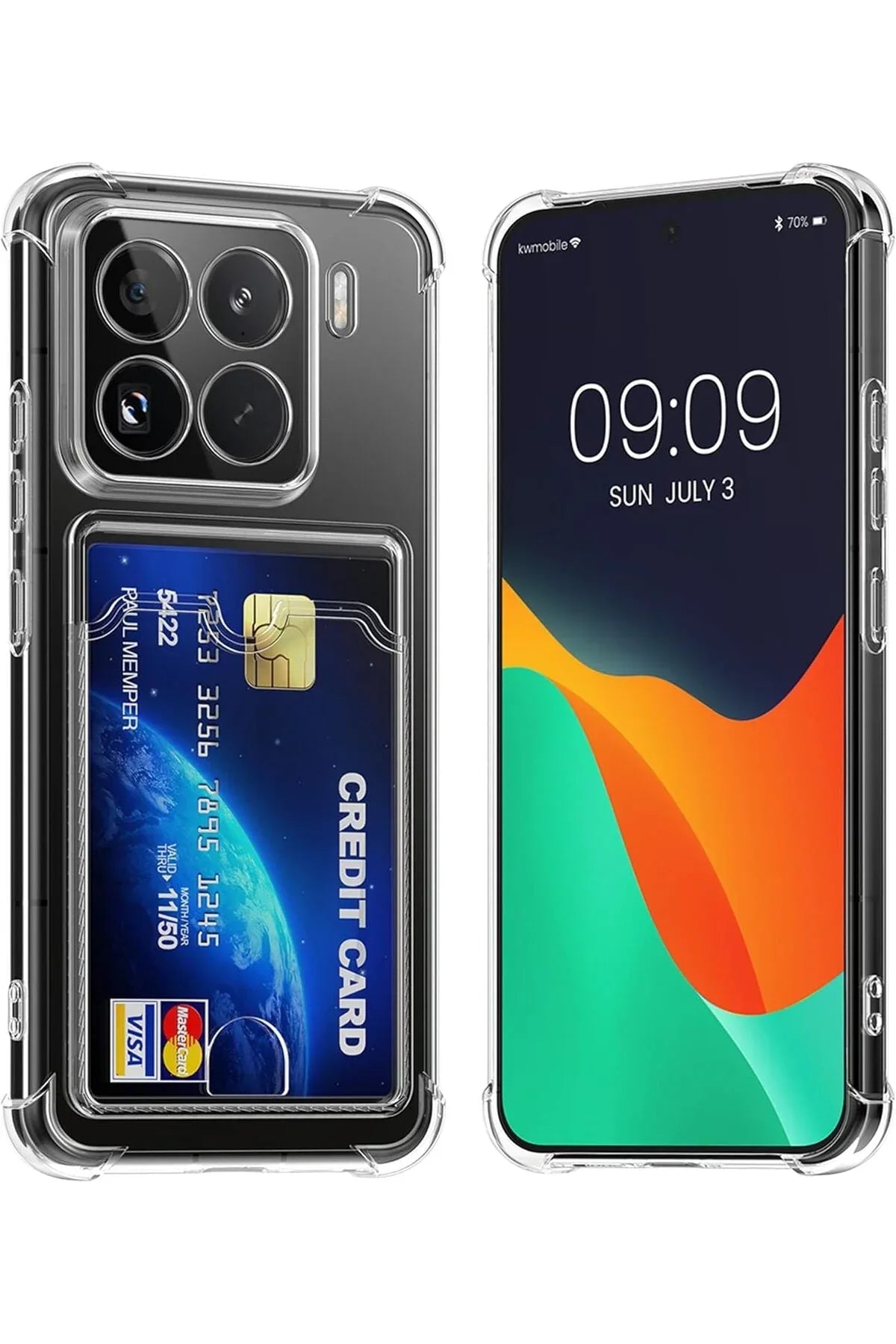 Xiaomi Mi 15 Pro Case SFY Shockproof Silicone Cover with Card Holder
